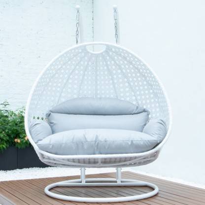 SPYDER CRAFTDouble Seater Swing With Stand For Adult Iron Large Swing  (White, White, DIY(Do-It-Yourself))