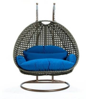 SPYDER CRAFT Double Seater Swing Chair With Stand for Patio Garden Outdoor Furniture Iron Hammock (Brown, Blue, DIY(Do-It-Yourself))