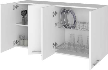 Spyder Craft Wall Mounted Engineered Wood 4 Doors Kitchen Cabinet Engineered Wood Kitchen Cabinet (Finish Color - White-2, DIY(Do-It-Yourself))