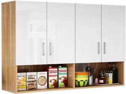 Spyder Craft Wall Mounted Engineered Wood Kitchen Cabinet Engineered Wood Kitchen Cabinet (Finish Color - Oak & White, DIY(Do-It-Yourself))