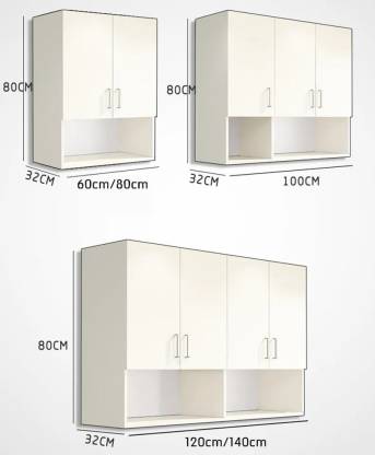 Spyder Craft Wall Mounted Engineered Wood Kitchen Cabinet Engineered Wood Kitchen Cabinet (Finish Color - Oak & White, DIY(Do-It-Yourself))