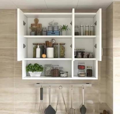 Spyder Craft Wall Mounted Engineered Wood Kitchen Cabinet Engineered Wood Kitchen Cabinet (Finish Color - White, DIY(Do-It-Yourself))
