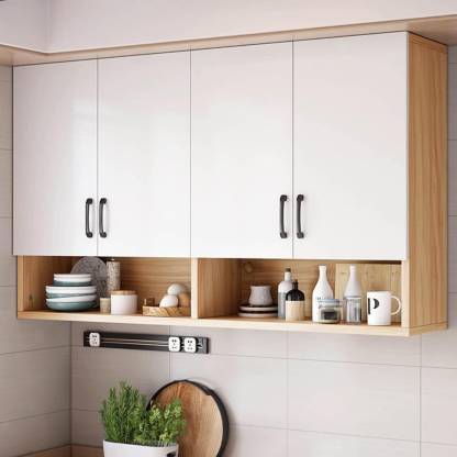 Spyder Craft Wall Mounted Engineered Wood Kitchen Cabinet Engineered Wood Kitchen Cabinet (Finish Color - Oak & White, DIY(Do-It-Yourself))