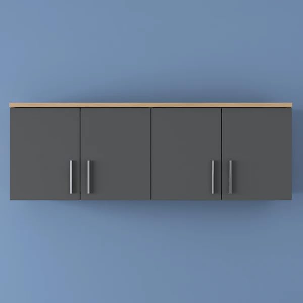 SPYDER CRAFT Matte Finish EA115 Wall Mounted Coat Rack Cabinet Top Module Multi-Purpose Cabinet for Living Room & Bedroom Color: Walnut - Anthracite || Assembly -DIY (Do-It-Yourself)