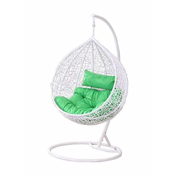 Spyder Craft Single Seater Swing Chair with Stand For Adult Iron Hammock (Grey, Green, DIY(Do-It-Yourself))