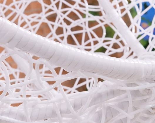 Spyder Craft Swing Chair With Stand And Cushion For Adult Iron Hammock (White Orange, DIY(Do-It-Yourself))