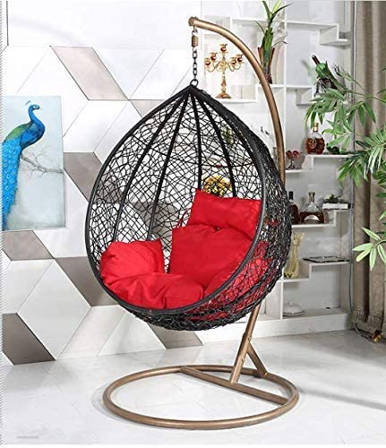 Spyder Craft Single Seater Swing Chair withStand For Adult Iron Hammock (Red, DIY(Do-It-Yourself))