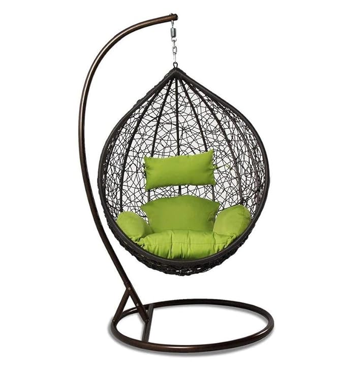 Spyder Craft Single Seater Swing Chair with Stand For Adult Iron Hammock (Green, DIY(Do-It-Yourself))