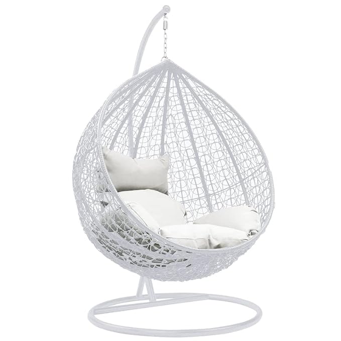 Spyder Craft Single Seater Swing Chair withStand For Adult Iron Hammock (White, DIY(Do-It-Yourself))