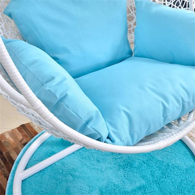 Spyder Craft Swing chair With Stand And Cushion For Adult Iron Hammock (White Sky Blue, Blue, DIY(Do-It-Yourself))