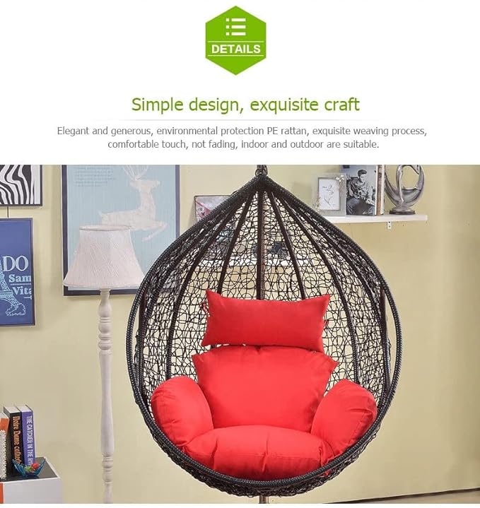 Spyder Craft Single Seater Swing Chair withStand For Adult Iron Hammock (Red, DIY(Do-It-Yourself))