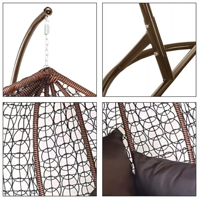 Spyder Craft Swing chair With Stand And Cushion For Adult Iron Hammock (Brown, Green, DIY(Do-It-Yourself))