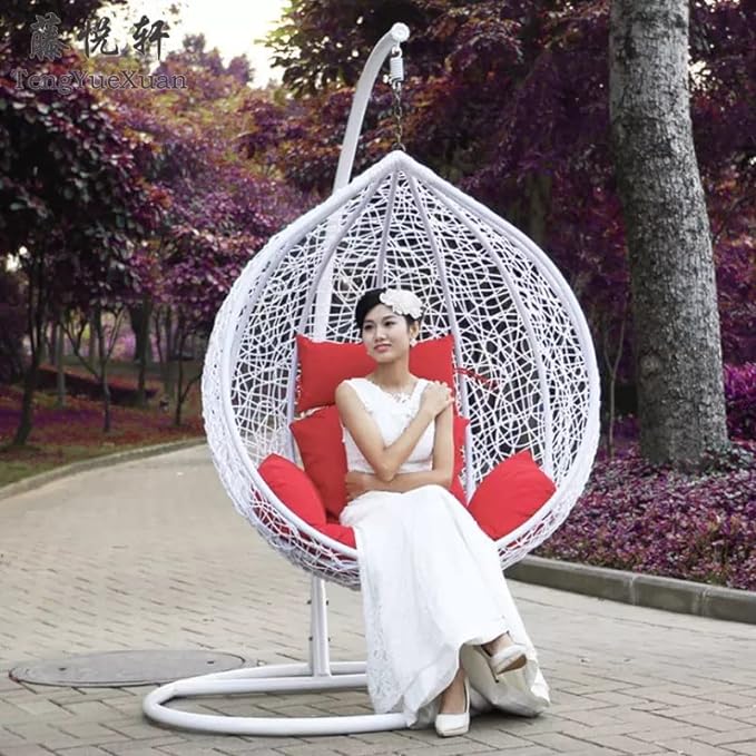 Spyder Craft Swing Chair with Stand And Cushion For Adult Iron Hammock (Purple, DIY(Do-It-Yourself))