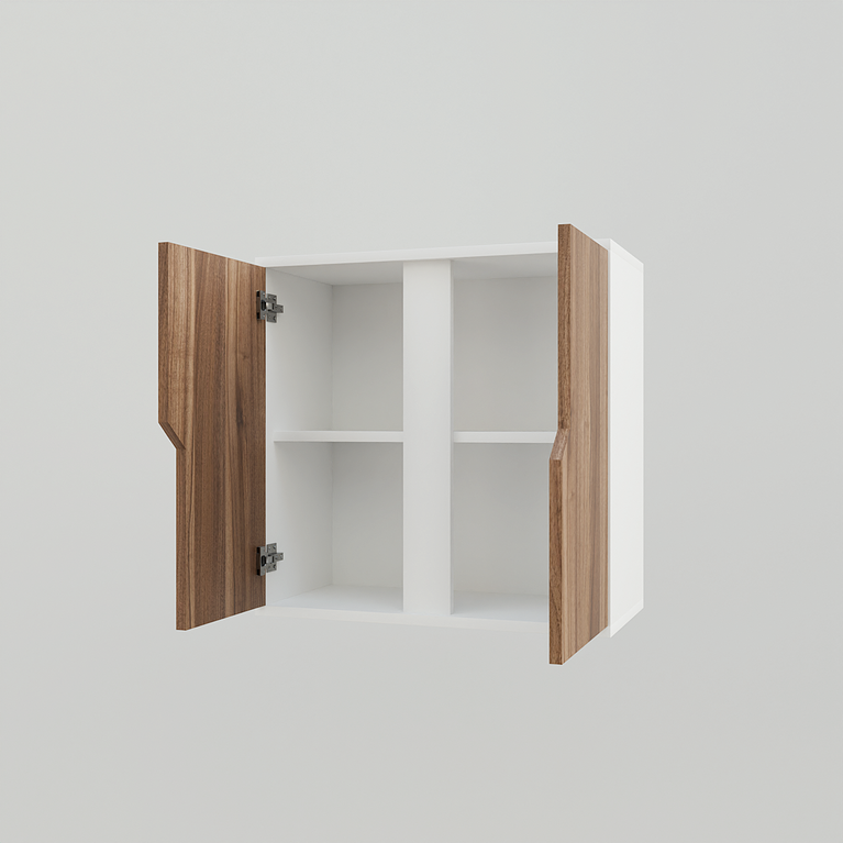 Spyder Craft Wall Mounted Matte Finish Enzio Two-Door Multipurpose Cabinet for Office, Hall, Kitchen| Cabinet for Kitchen| Living Room| Color- White Noce Lyon| Assembly-DIY
