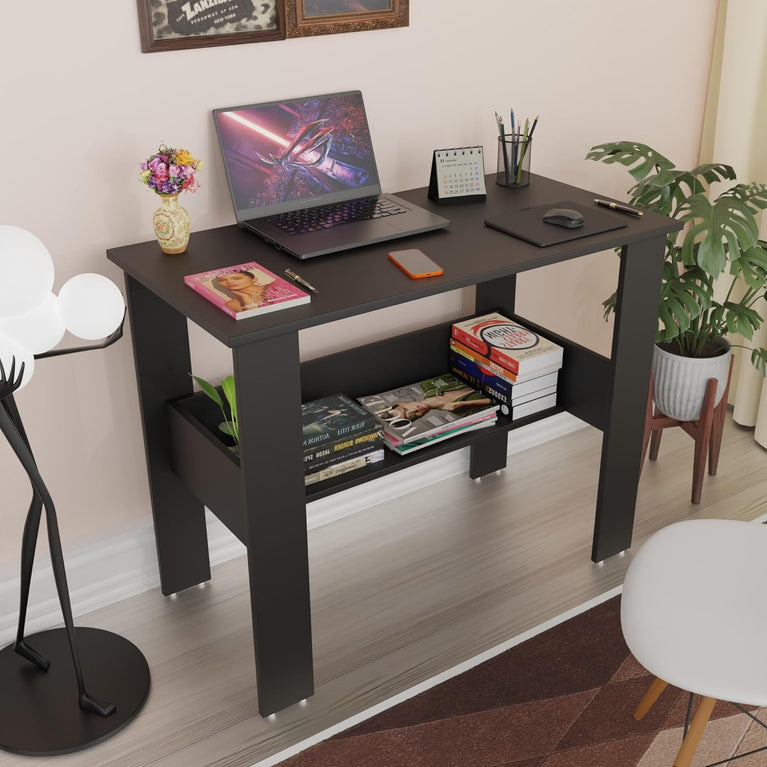 SPYDER CRAFT Genesis Engineering Wood Modern Office Desk Study Table Computer Table for Office Work from Home Kids Study Room Workstation Color-Black