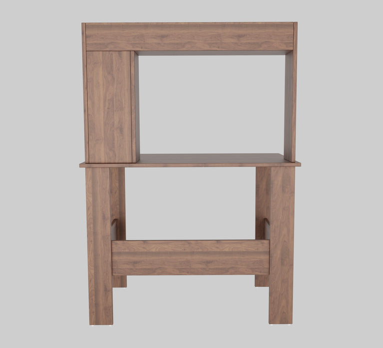 SPYDER CRAFT Modern Engineered Wood Study Table with Bookshelf & Storage Shelves in Columbian Walnut | Computer Desk for Home & Office