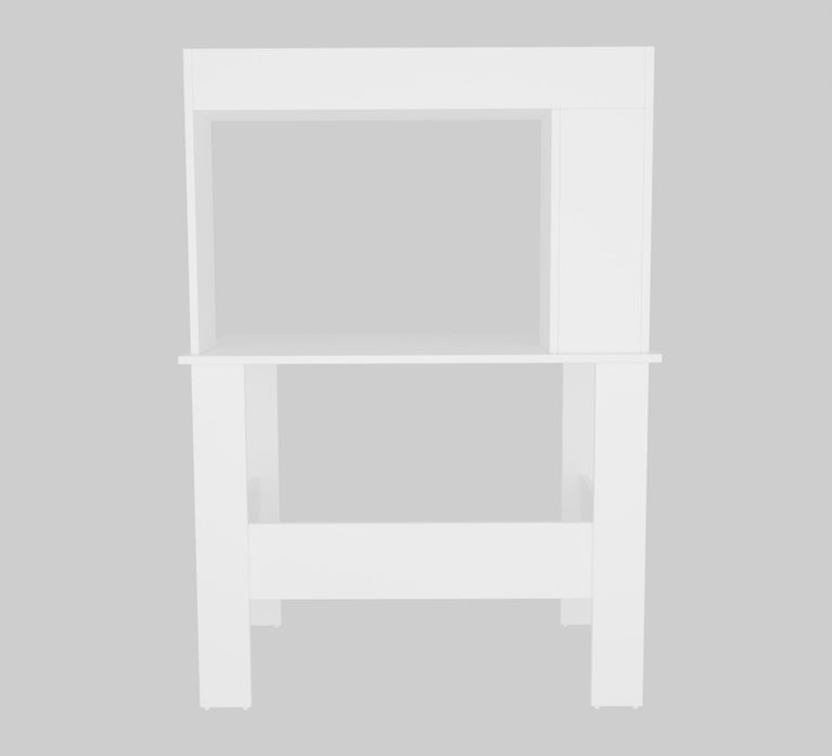 SPYDER CRAFT Modern Engineered Wood Study Table with Bookshelf & Storage Shelves in White | Computer Desk for Home & Office