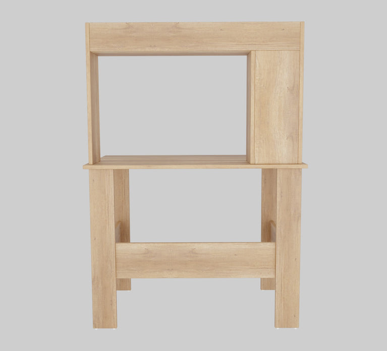 SPYDER CRAFT Modern Engineered Wood Study Table with Bookshelf & Storage Shelves in Canyon Oak | Computer Desk for Home & Office