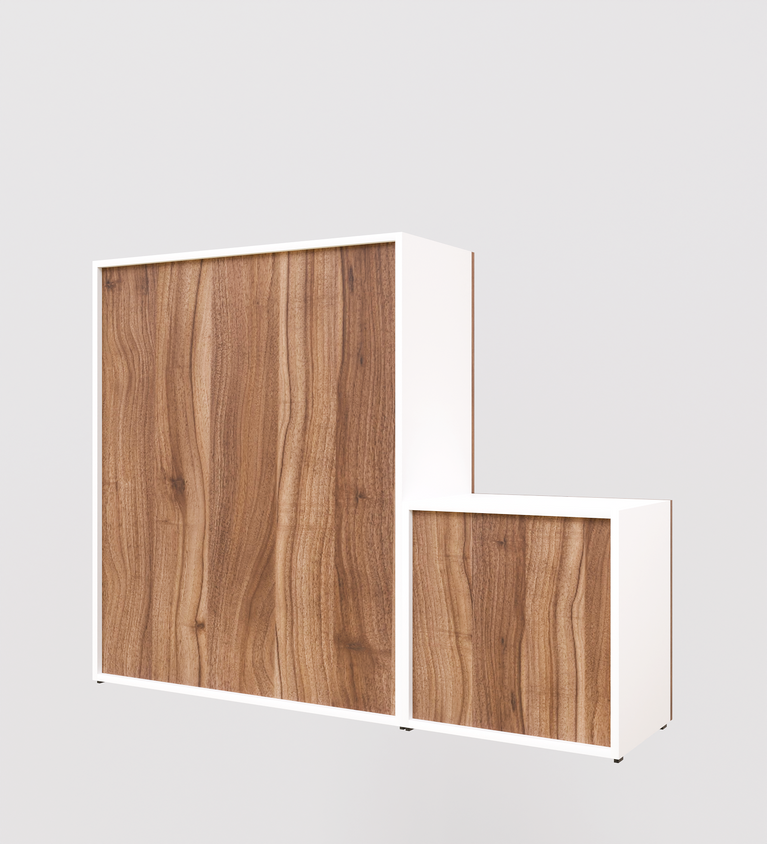 SpyderCraft Louis Shoe Rack – Elegant Shoe Storage Cabinet with Multi-Level Shelving for Modern Homes| Color: Noce Lyon and White| Do- It- Yourself Product