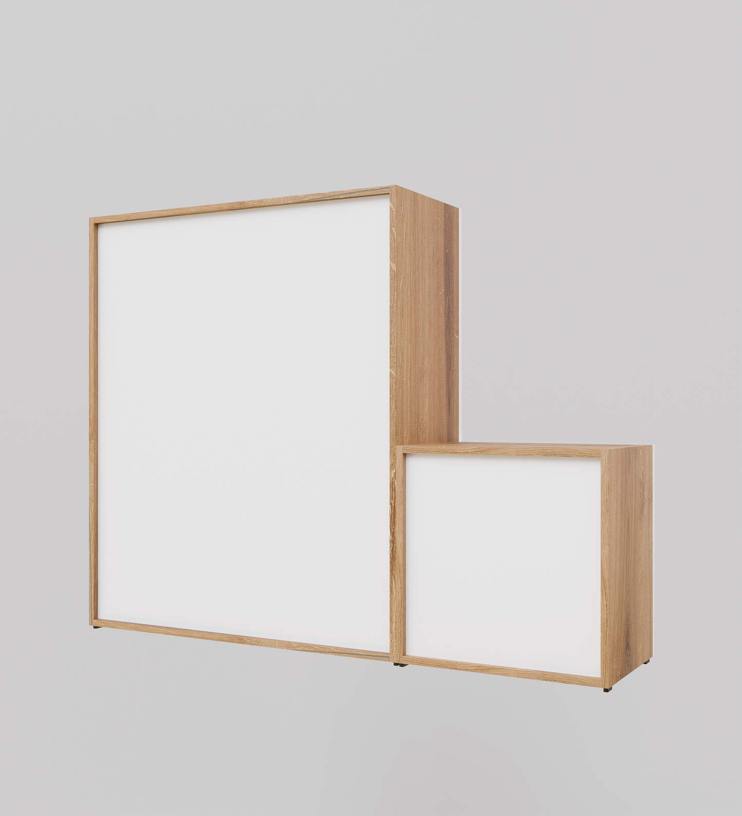 SpyderCraft Louis Shoe Rack – Elegant Shoe Storage Cabinet with Multi-Level Shelving for Modern Homes| Color: White and Oak| Do-It-Yourself Product