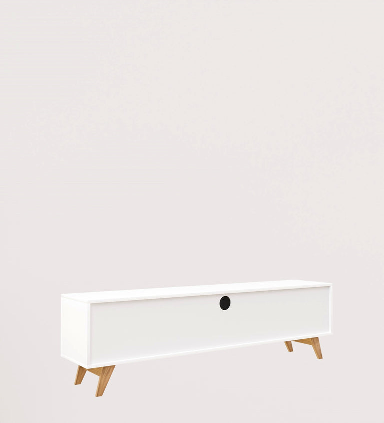 SPYDERCRAFT Matte Finish D3 Only cabinet| TV Entertainment Unit| Color: White and Noce Lyon| Do-It- Yourself Product