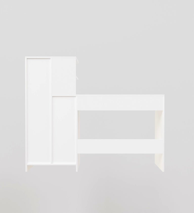 Spydercraft Matte Finish Dyna Study Table| Color: White| Do-It-Yourself Product