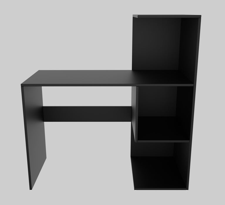 Spydercraft Tulip Study Table | Modern Study & Office Desk with Open Storage Shelves | Engineered Wood Writing Table for Home & Office