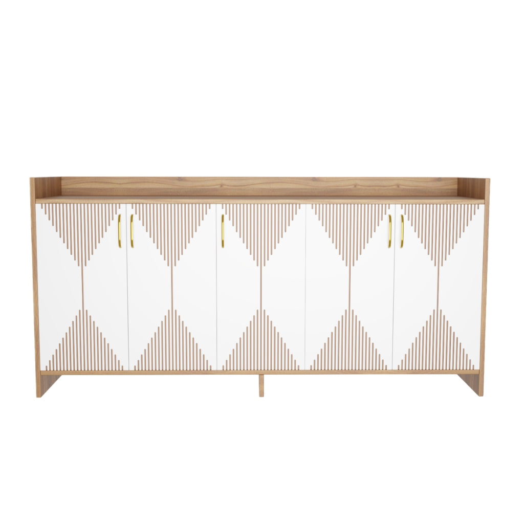 Spydercraft Matte Finish Meko Console Table| Modern Noce Lyon & White Console Table – Stylish Storage Cabinet for Living Room & Entryway| Do-It-Yourself Product