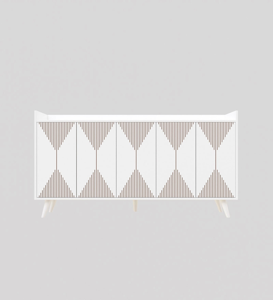 Spydercraft Matte Finish Meko Console Table| Modern White Console Table – Stylish Storage Cabinet for Living Room & Entryway| Do-It-Yourself Product