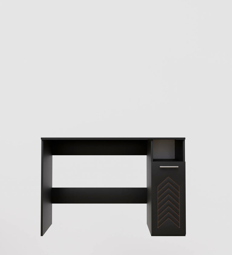 SPYDER CRAFT Viola Engineering Wood Modern Office Desk Study Table Computer Table for Office Work from Home Kids Study Room Workstation with Storage-Black Assembley-DIY