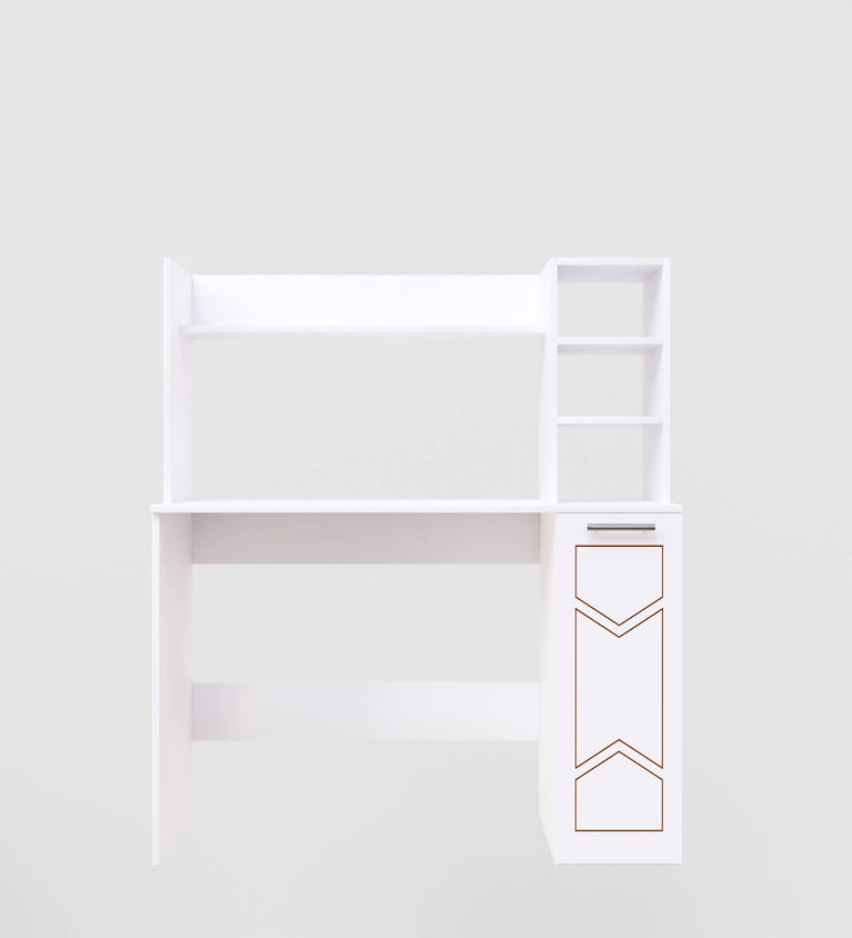 SPYDERCRAFT Matte Finish Liard Study Table| Color: White| Do-It-Yourself Product