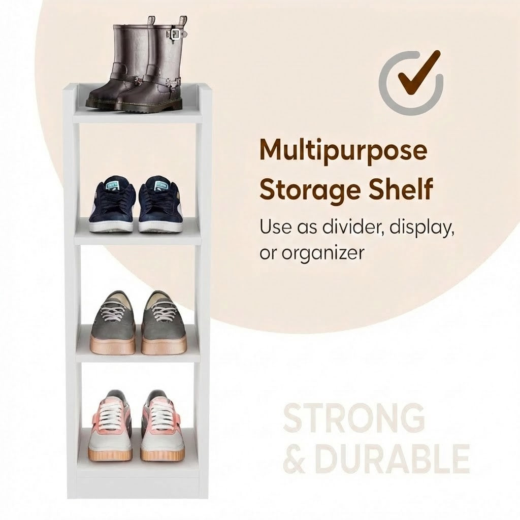 Spydercraft Modern Multi-Purpose White Wooden Bookshelf / Storage Unit