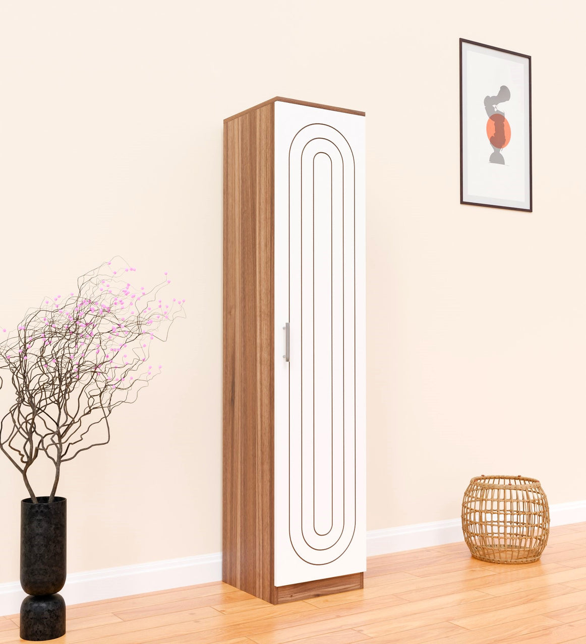 Spyder Craft Matte Finish Single Door Arceus Wardrobe| Color: Noce Lyon | Do- It- Yourself Product