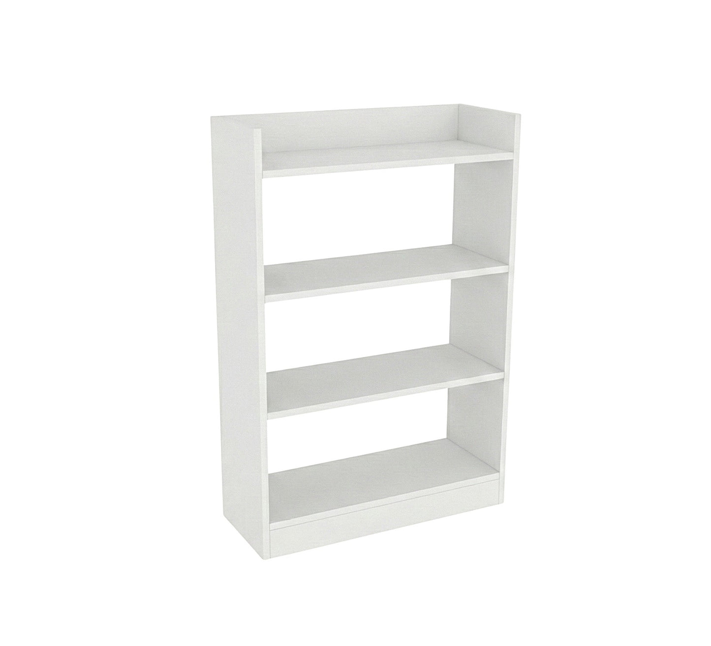 Modern 4-Tier Open Bookshelf – Engineered Wood Storage Rack for Living Room, Study & Bedroom | 91 × 61 × 24 cm| Color: White