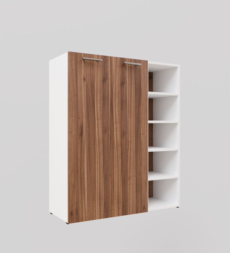 SpyderCraft Claire Shoe Rack – Modern and Elegant Shoe Storage Solution| Color: Noce Lyon and White| Do-It-Yourself Product