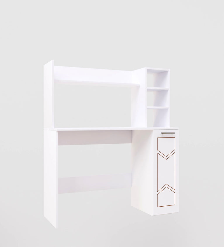 SPYDERCRAFT Matte Finish Liard Study Table| Color: White| Do-It-Yourself Product