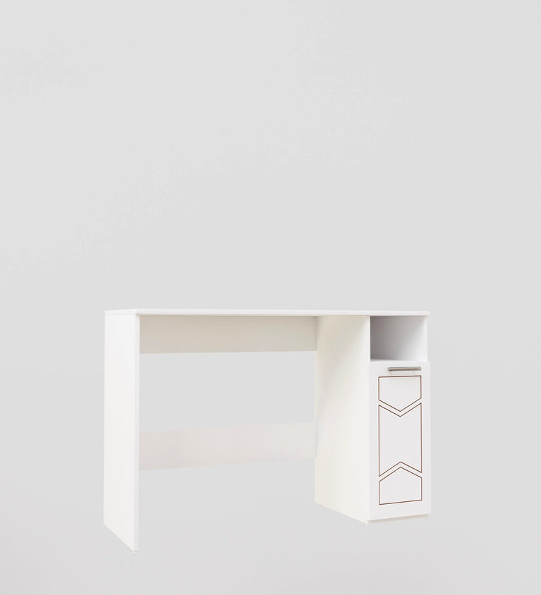 SPYDERCRAFT Matter Finish Aster Study Table| Color: White| Do- It- Yourself Product