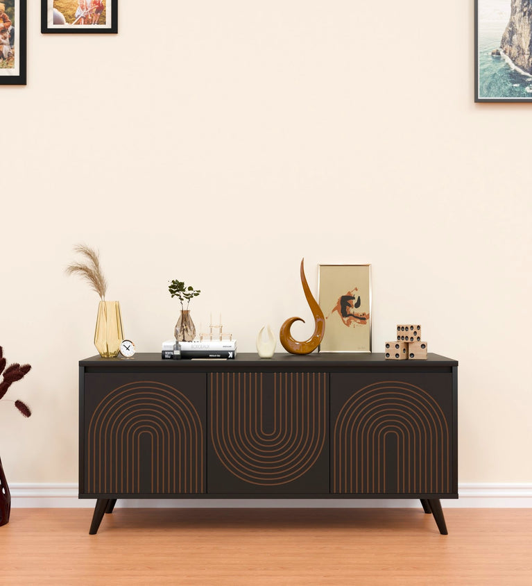 Spydercraft Matte Finish Skitty Console Table| Color: Black| Do- It- Yourself Product