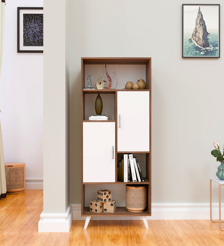 Spydercraft Tauros Matte Finish Modern Multipurpose Storage Cabinet| Stylish Wooden Organizer With Shelves & Closed Storage| Do-It-Yourself Product