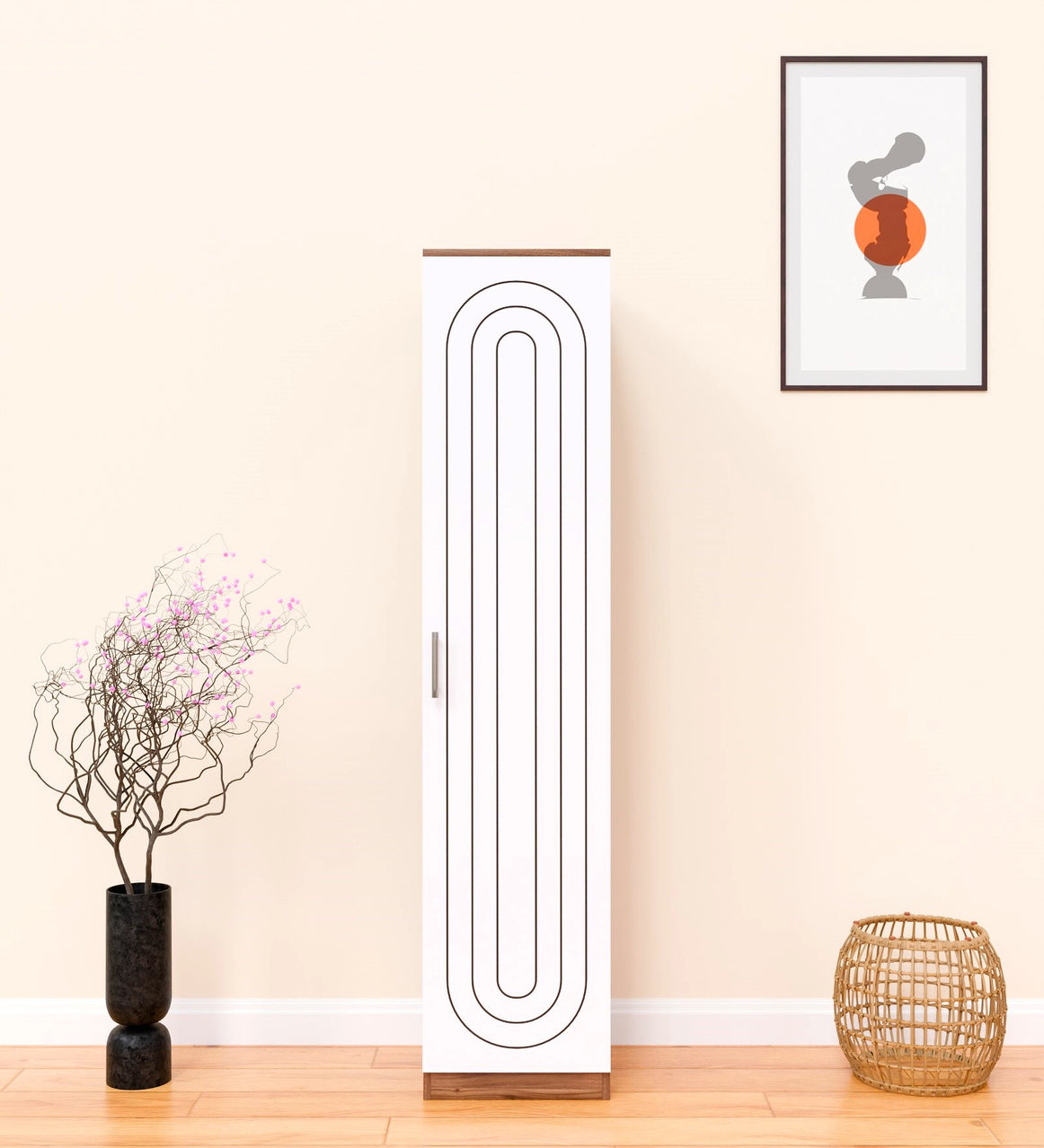 Spyder Craft Matte Finish Single Door Arceus Wardrobe| Color: Noce Lyon | Do- It- Yourself Product