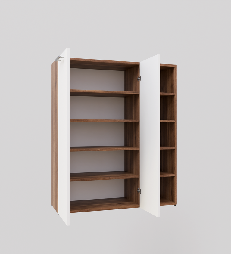 SpyderCraft Claire Shoe Rack – Modern and Elegant Shoe Storage Solution| Color: Noce Lyon and White| Do-It-Yourself Product