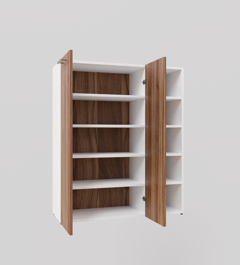 SpyderCraft Claire Shoe Rack – Modern and Elegant Shoe Storage Solution| Color: Noce Lyon and White| Do-It-Yourself Product