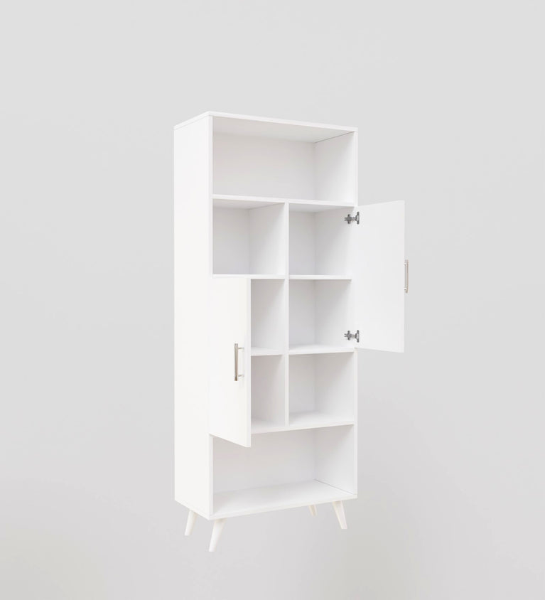 Spydercraft Tauros Matte Finish Modern Multipurpose Storage Cabinet| Stylish Wooden Organizer With Shelves & Closed Storage| Do-It-Yourself Product