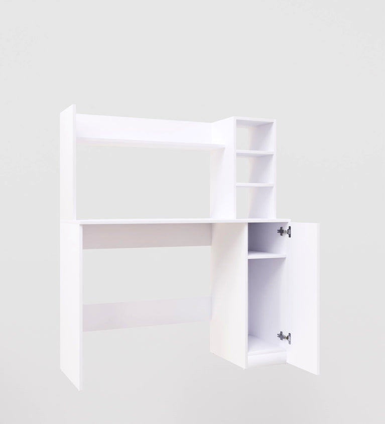SPYDERCRAFT Matte Finish Liard Study Table| Color: White| Do-It-Yourself Product
