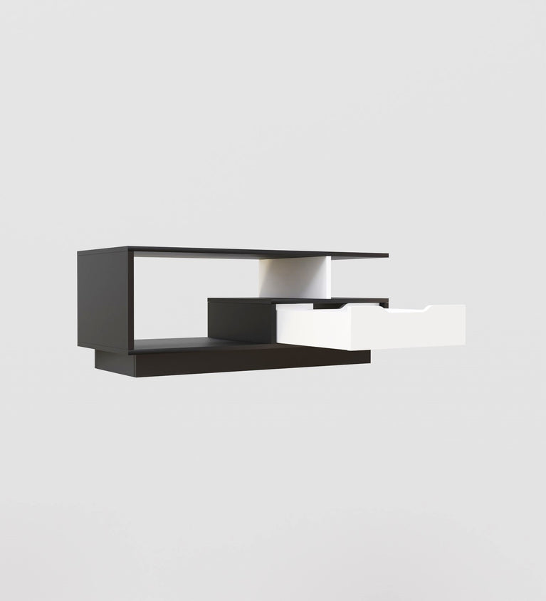 Spydercraft Matte Finish Dottler Coffee Table| Color: Black and White| Do-It-Yourself Product