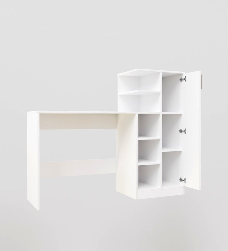 Spydercraft Matte Finish Dyna Study Table| Color: White| Do-It-Yourself Product