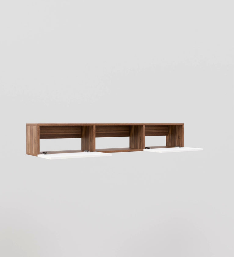Spydercraft Matte Finish Indira Floating TV unit| Color: Noce lyon and White| Do- It- Yourself Product