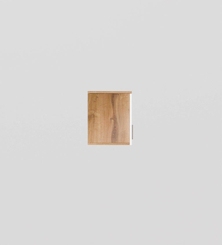 Spydercraft Wall Mounted Kitchen Cabinet – 4 Door Storage Unit (120 x 41 x 36 cm) | Canyon Oak & White Finish