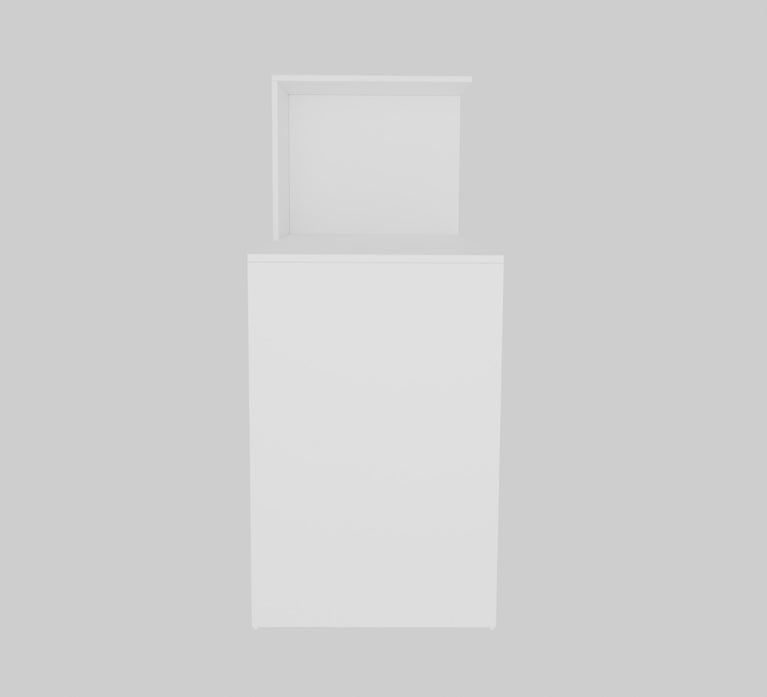 Spydercraft Tulip Study Table | Modern Study & Office Desk with Open Storage | Engineered Wood Writing Table | White Finish