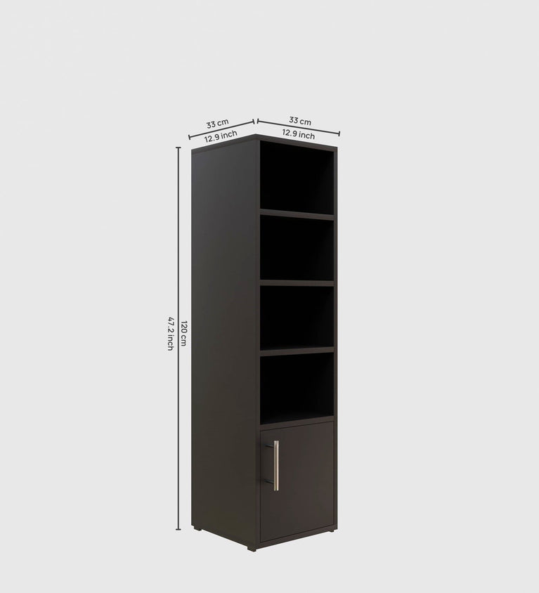 SPYDER CRAFT Matte Finish Adeline Bookshelf| Color: Black| Do -It- Yourself